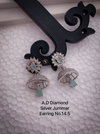 AD Diamond Rose Gold And Silver Designer Jummar Earrings Wholesale Online
